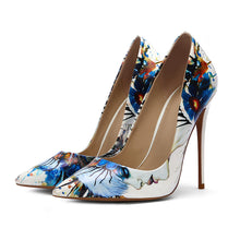 Load image into Gallery viewer, White Doodling High Heels