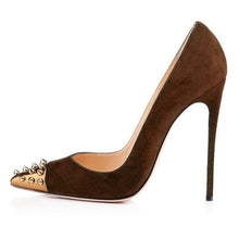 Load image into Gallery viewer, High Heels Suede Leather
