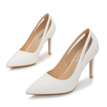 Load image into Gallery viewer, White Thin Low Heels