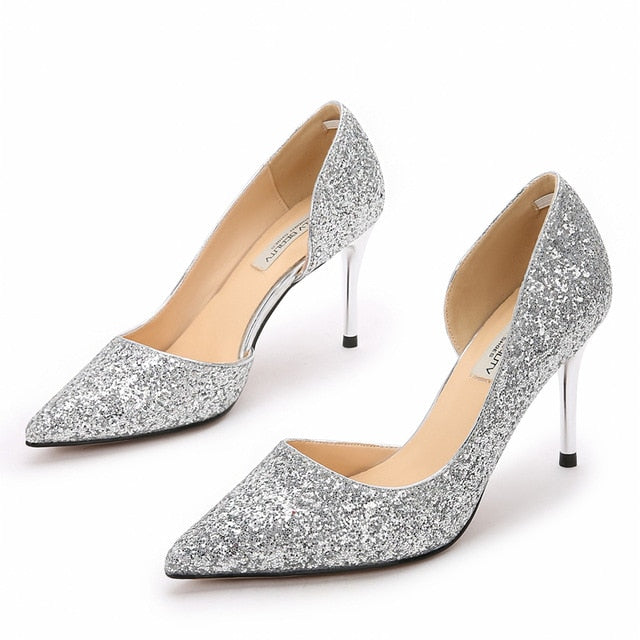 Elegant Fashion Crystal Heels