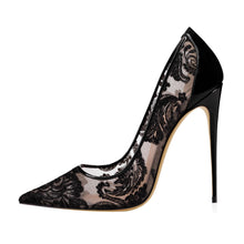 Load image into Gallery viewer, New Arrival Black White Mesh High Heel