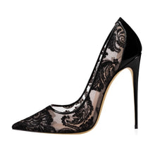 Load image into Gallery viewer, New Arrival Black White Mesh High Heel